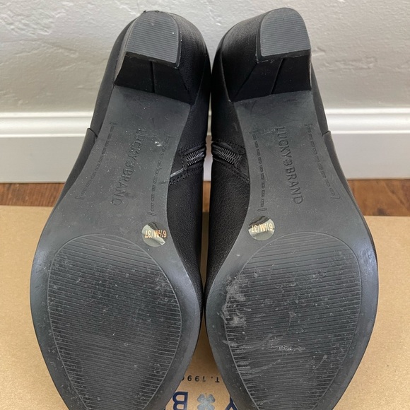 Lucky Brand LK-Sairio Ankle Booties 6.5 black leather - Picture 6 of 7